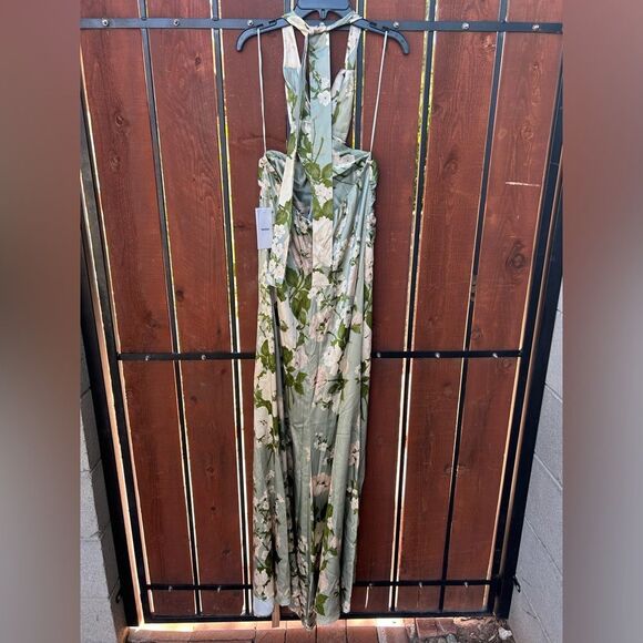 Reformation Green Silk Veria Dress - Picture 4 of 10